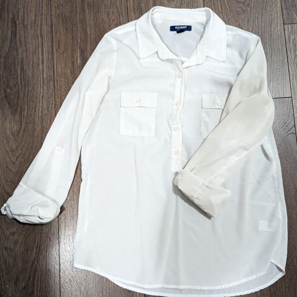OLD NAVY | lot of 3 work shirts, button up, collar, rolled sleeves. Size small - Picture 5 of 5